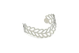Adjustable Bangle Bracelet, Stainless Steel Flat Bracelet With 2 Holes, Steel Bracelet, Steel Bracelet Bangle (145x18x0.80mm) SMP1793
