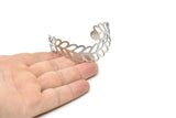 Adjustable Bangle Bracelet, Stainless Steel Flat Bracelet With 2 Holes, Steel Bracelet, Steel Bracelet Bangle (145x18x0.80mm) SMP1793