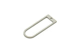 D Shape Rings, Stainless Steel D Shape Connectors With 1 Hole, Rings, Geometric Charms (26x9x0.80mm) A5534