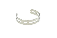 Adjustable Bangle Bracelet, Stainless Steel Flat Bracelet With 2 Holes, Steel Bracelet, Steel Bracelet Bangle (145x13x0.80mm) SMP1804