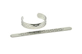 Adjustable Bangle Bracelet, Stainless Steel Flat Bracelet With 2 Holes, Steel Bracelet, Steel Bracelet Bangle (145x13x0.80mm) SMP1802