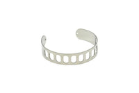 Adjustable Bangle Bracelet, Stainless Steel Flat Bracelet With 2 Holes, Steel Bracelet, Steel Bracelet Bangle (145x13x0.80mm) SMP1803
