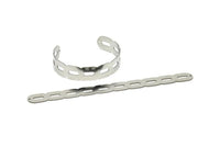 Adjustable Bangle Bracelet, Stainless Steel Flat Bracelet With 2 Holes, Steel Bracelet, Steel Bracelet Bangle (145x13x0.80mm) SMP1805