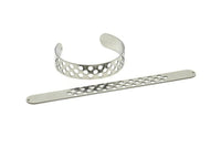 Adjustable Bangle Bracelet, Stainless Steel Flat Bracelet With 2 Holes, Steel Bracelet, Steel Bracelet Bangle (145x13x0.80mm) SMP1801