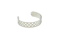 Adjustable Bangle Bracelet, Stainless Steel Flat Bracelet With 2 Holes, Steel Bracelet, Steel Bracelet Bangle (145x13x0.80mm) SMP1801