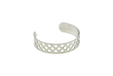 Adjustable Bangle Bracelet, Stainless Steel Flat Bracelet With 2 Holes, Steel Bracelet, Steel Bracelet Bangle (145x13x0.80mm) SMP1801