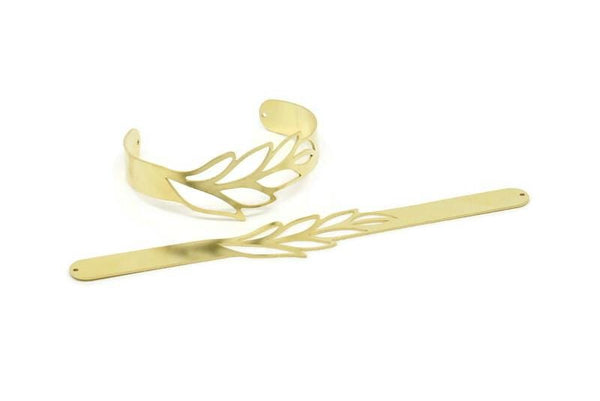 Adjustable Bangle Bracelet, Raw Brass Flat Bracelet With 2 Holes, Raw Brass Bracelet, Brass Bracelet Bangle (145x23x11x0.80mm) SMP1812