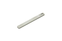 Steel Bar Charm, Stainless Steel Stick Pendants, Necklace Bars With 1 Hole (28x3x0.80mm) A5788