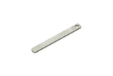 Steel Bar Charm, Stainless Steel Stick Pendants, Necklace Bars With 1 Hole (28x3x0.80mm) A5788