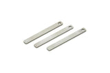 Steel Bar Charm, Stainless Steel Stick Pendants, Necklace Bars With 1 Hole (28x3x0.80mm) A5788