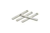 Steel Bar Charm, Stainless Steel Stick Pendants, Necklace Bars With 1 Hole (28x3x0.80mm) A5788