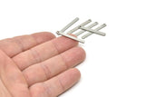Steel Bar Charm, Stainless Steel Stick Pendants, Necklace Bars With 1 Hole (28x3x0.80mm) A5788