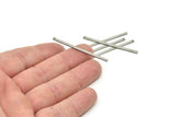 Çelik Çubuk Charm, Paslanmaz Çelik Çubuk Kolye Uçları, 1 Delikli Kolye Çubukları (45x2x0,80 mm) A5849
