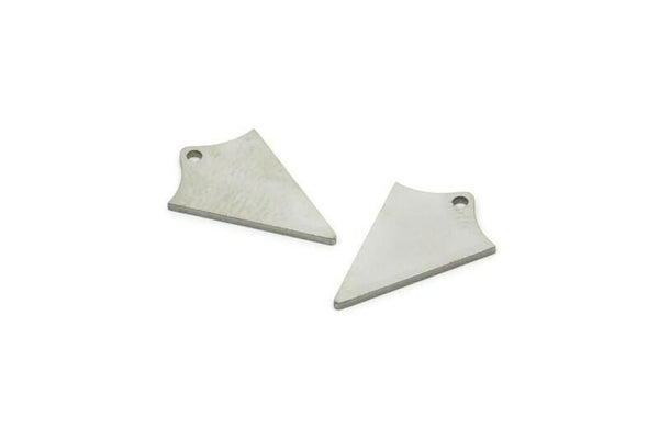 Steel Triangle Charm, Stainless Steel Tiny Triangle Charms With 1 Hole, Findings (16x11x0.80mm) SMP1867