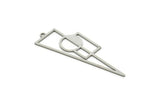 Steel Triangle Charm, Stainless Steel Triangle Charms With 1 Loop, Geometric Charms (42x14x0.80mm) SMP1861