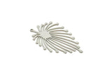 Steel Dandelion Charm, Stainless Steel Fringed Charms With 1 Loop (45x27x0.80mm) SMP1827