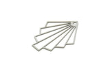 Steel Geometric Charm, Stainless Steel Charms With 1 Hole, Pendant Findings (38x27.5x0.80mm) SMP1823