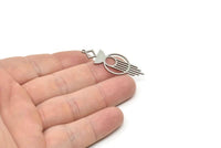 Steel Charm, Stainless Steel, Steel Pendants, Charm Pendants, Steel Charms With 1 Loop, Findings (40x16x0.80mm) SMP1858