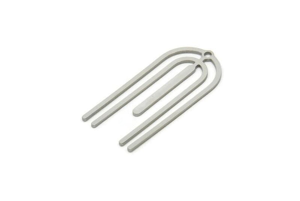 Steel Fringed Charm, Stainless Steel Fringe Shaped Charms With 1 Hole, Findings (33x15x0.80mm) SMP1851