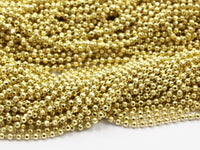 Brass Ball Chain, 20 M (1.5mm) Raw Brass Faceted Ball Chain - Ch005 ( Z032 )