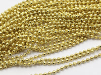 Brass Ball Chain, 20 M (1.5mm) Raw Brass Faceted Ball Chain - Ch005 ( Z032 )