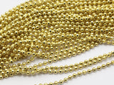 Brass Ball Chain, 20 M (1.5mm) Raw Brass Faceted Ball Chain - Ch005 ( Z032 )