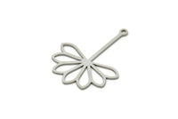 Çelik Çiçek Tılsımı, 1 Halkalı Paslanmaz Çelik Çiçek Tılsımları, Tılsım Küpeler (30x23x0,80 mm) SMP1838