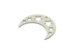 Steel Moon Charm, Stainless Steel Crescent Moon And Star Shaped Charms With 1 Hole, Findings (29x10x0.80mm) SMP1873