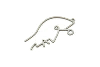 Steel Face Charm, Stainless Steel Face Pendants With 1 Loop, Face Earrings (42x24x0.80mm) SMP1869