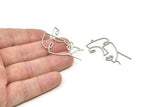 Steel Face Charm, Stainless Steel Man And Woman Face Charms With 1 Loop, Findings (42x28x0.80 - 42x23x0.80mm) SMP1872