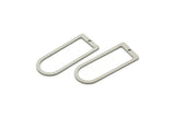 D Shape Rings, Stainless Steel D Shape Connectors With 1 Hole, Rings, Geometric Charms (30x13x0.80mm) A5499
