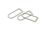 D Shape Rings, Stainless Steel D Shape Connectors With 1 Hole, Rings, Geometric Charms (30x13x0.80mm) A5499