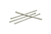 Çelik Çubuk Charm, Paslanmaz Çelik Çubuk Kolye Uçları, 1 Delikli Kolye Çubukları (45x2x0,80 mm) A5849