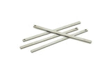 Çelik Çubuk Charm, Paslanmaz Çelik Çubuk Kolye Uçları, 1 Delikli Kolye Çubukları (45x2x0,80 mm) A5849