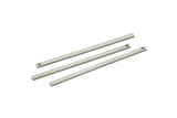 Çelik Çubuk Charm, Paslanmaz Çelik Çubuk Kolye Uçları, 1 Delikli Kolye Çubukları (45x2x0,80 mm) A5849