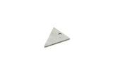 Steel Triangle Charm, Stainless Steel Tiny Triangle Charms With 1 Hole, Findings (12x10x0.80mm) SMP1841