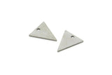 Steel Triangle Charm, Stainless Steel Tiny Triangle Charms With 1 Hole, Findings (12x10x0.80mm) SMP1841