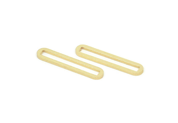 Brass Oval Charm, 24 Raw Brass Oval Charms, Earring Charms (23x4.5x1mm) SMP1917