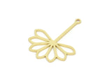 Brass Flower Charm, 12 Raw Brass Flower Charms With 1 Loop, Charm Pendants (30x23x0.80mm) SMP1920 A6898