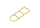 Brass D Shaped Charm, 8 Raw Brass D Shaped Charms, Findings (26x9x1mm) SMP1922