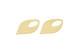 Brass Drop Charm, 24 Raw Brass Drop Ring Charms (16x9.5x0.80mm) SMP1925