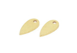 Brass Drop Charm, 24 Raw Brass Drop Charms With 1 Hole, Findings (11x5x0.80mm) SMP1927