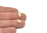 Brass Drop Charm, 24 Raw Brass Drop Charms With 1 Hole, Findings (11x5x0.80mm) SMP1927