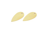 Brass Drop Charm, 24 Raw Brass Drop Charms With 1 Hole, Findings (17x8x0.80mm) SMP1928