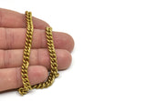 Link Chain, 1 M Raw Brass Open Chain, Brass Curb Chain (6x3mm) Z131