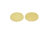 Brass Round Charm, 8 Raw Brass Round Shape Charms With 1 Hole, Findings (18x0.80mm) SMP1931