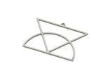 Steel Geometric Charm, Stainles Steel Geometric Charms, Steel Earring Charms, Steel Charms for Jewelry Making (25x33x0.80mm) SMP1939