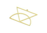 Brass Geometric Charm, Raw Brass Charms, Brass Earring Charms, Brass Charms for Jewelry Making (25x33x0.80mm) SMP1939