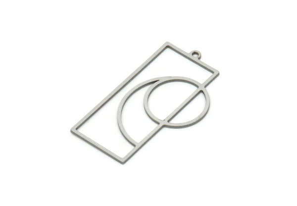 Steel Geometric Charm, Stainles Steel Geometric Charms, Steel Earring Charms, Steel Charms for Jewelry Making (35x20x0.80mm) SMP1940