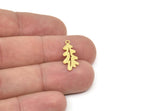 Brass Leaf Charm, Raw Brass Leaf Charms With 1 Loop, Leaf Earrings (20x8x0.60mm) SMP1942